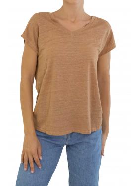 Maglia in lino con scollo a V